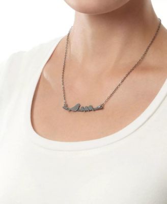 Sterling Silver Mother Nestling Birds Necklace