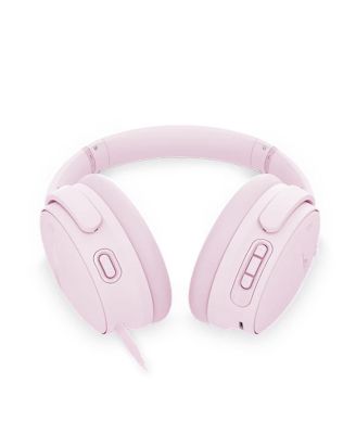 QuietComfort Wireless Noise Cancelling Over-Ear Headphones, Petal Pink, Bundle with USB-C/USB-A Wall Charger