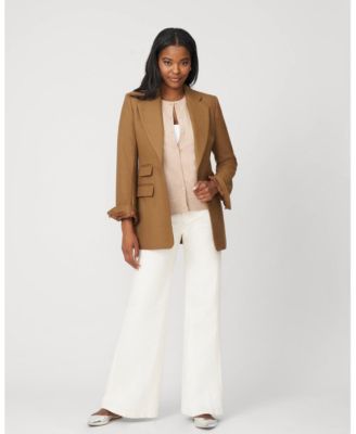 Women's Lurex Cardigan with Ribbed Trim