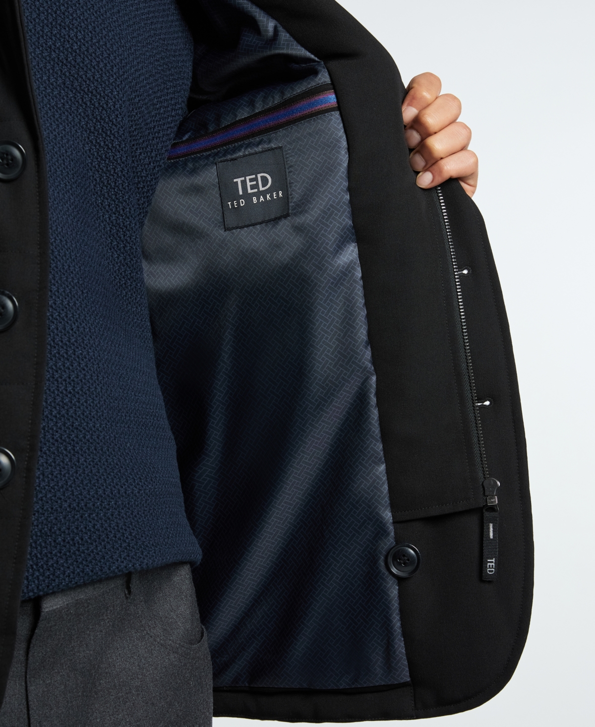 Ted by Baker Men's Solid Quilted Puffer Blazer Jacket