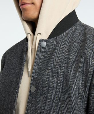 Men's Herringbone Bomber Jacket
