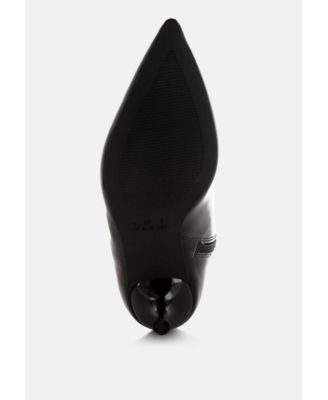 Womens Thymus Snake Print Kitten Heel Boots