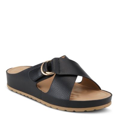 Rutha Women's Synthetic Leather Criss-Cross Slide with Sandal