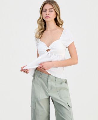 Juniors' Soft Cup Babydoll Top