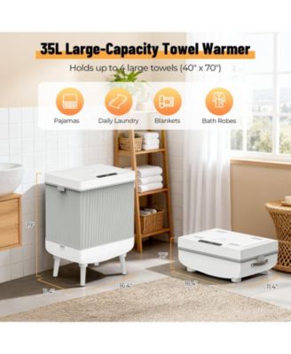 Foldable Towel Warmer 35L Large Capacity with Smart Touch Control, Fast Heating, Fragrance Chamber, and Child Lock