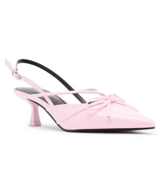 Women's Vixen Bow Slingback Kitten Heel Pumps