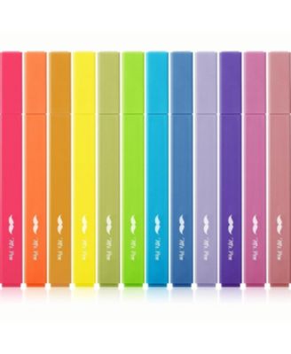Aesthetic Highlighters, 12pcs, Chisel Tip, Vibrant Colors,