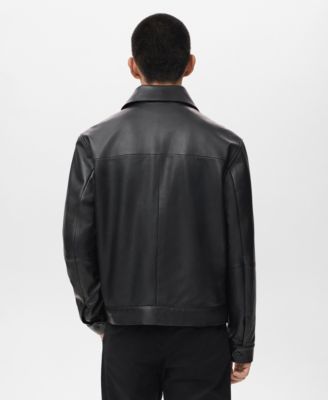 Men's Leather Pockets Jacket