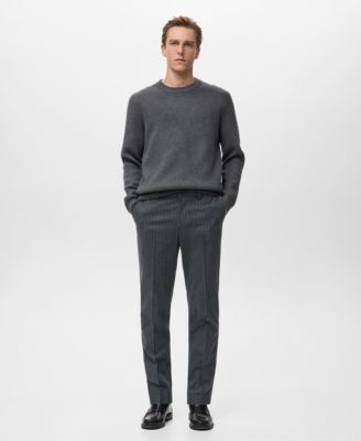Men's Pinstripe Cotton Slim-Fit Pants