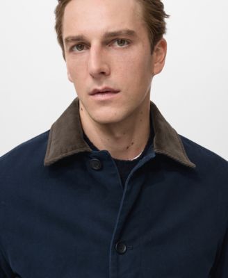 Men's Corduroy Collar Quilted Jacket