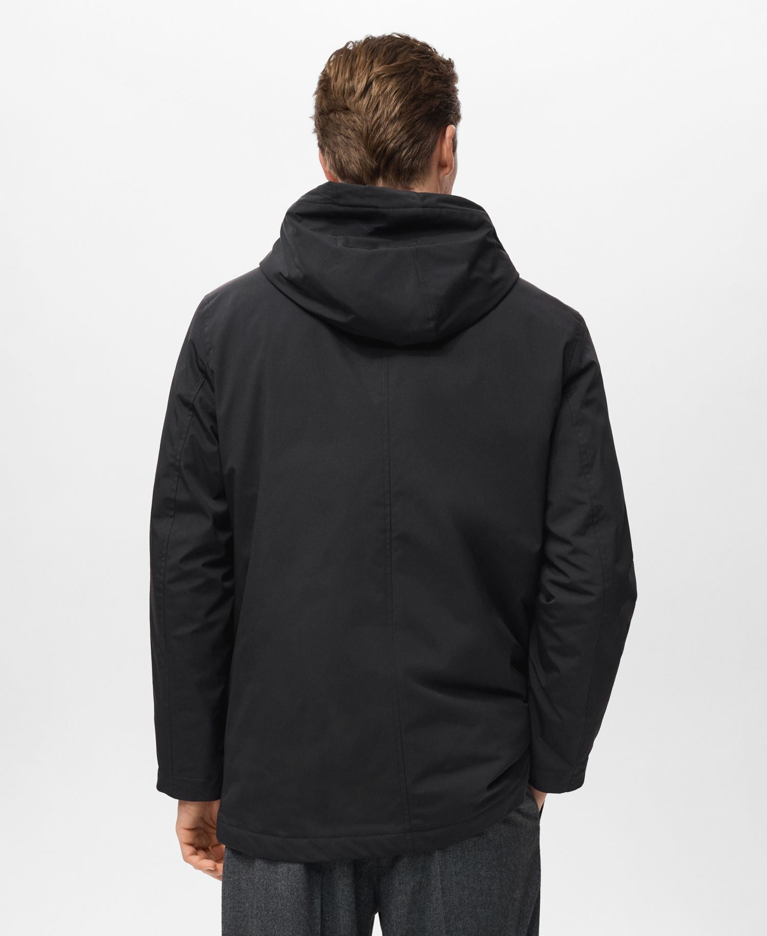 Men's Water-Repellent Hooded Parka