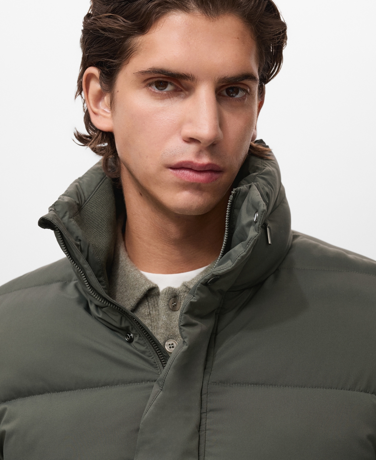 Mango Men's Short Puffer Water-Repellent Anorak