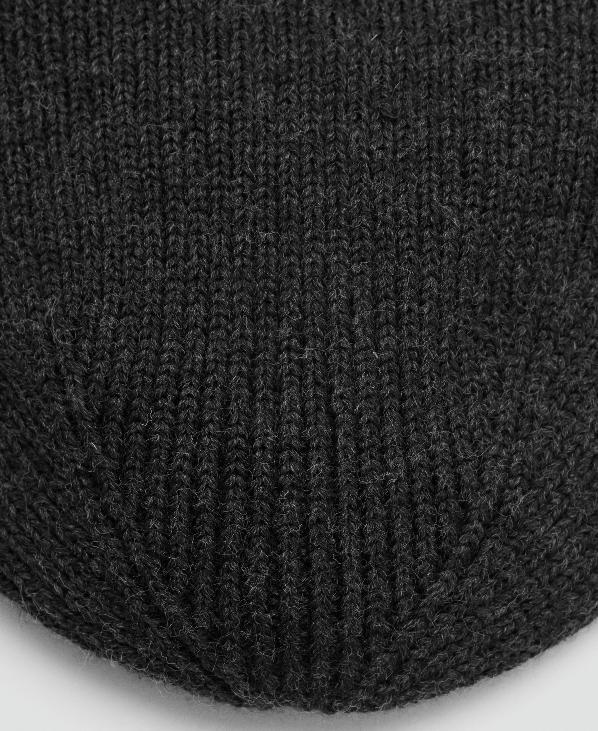 Mango Men's Ribbed Wool Beanie Hat