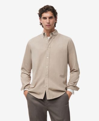 MANGO - Men's Classic-Fit Micro-Corduroy Shirt