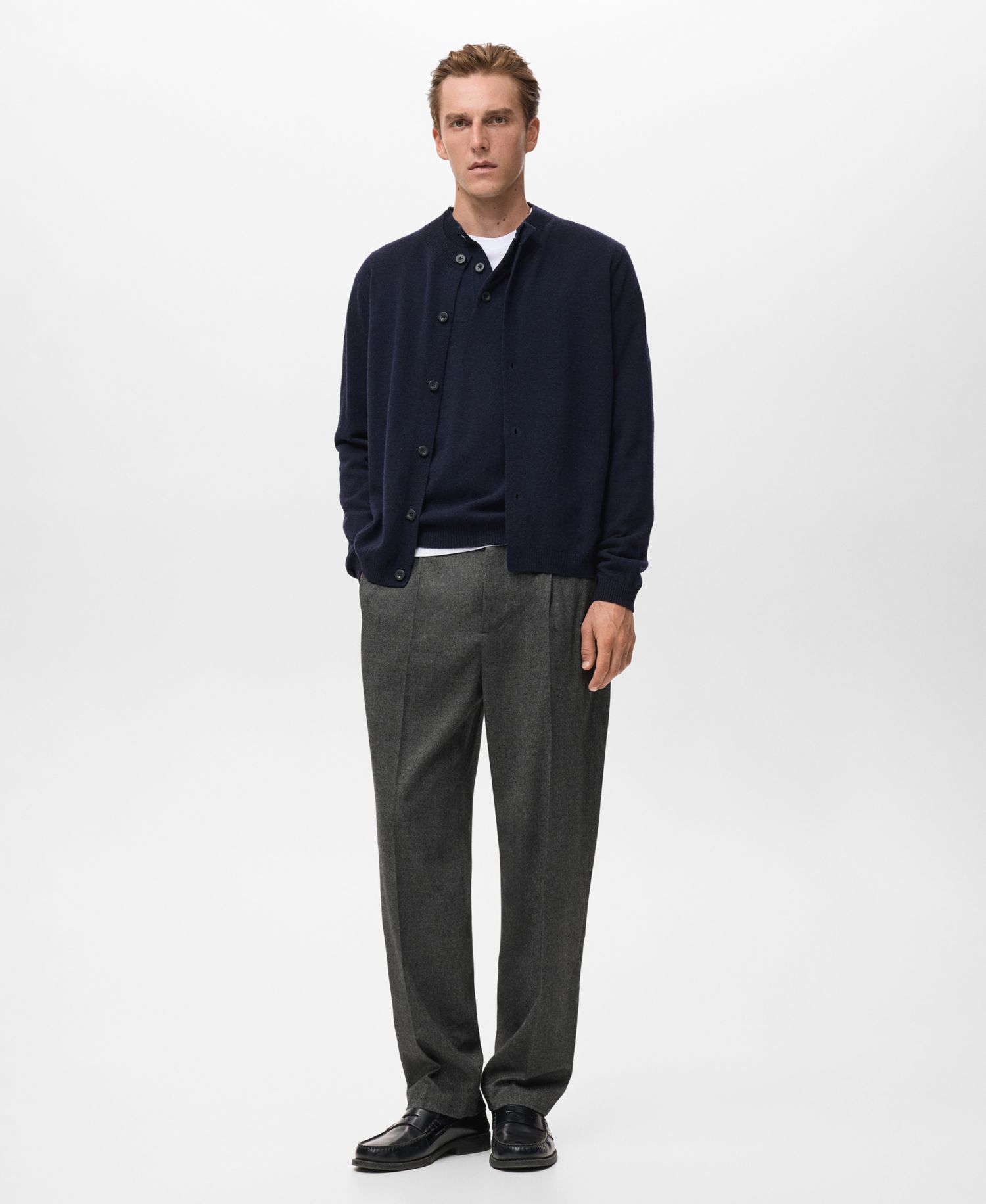 Men's Extra-Fine Wool Buttons Cardigan Sweater