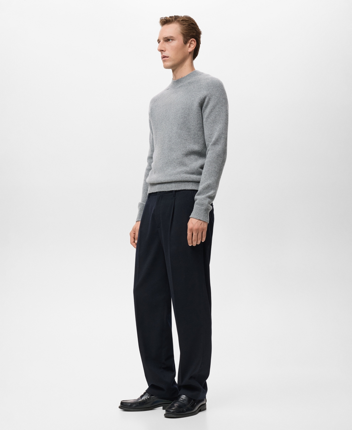 Mango Men's Wool Perkins Neck Sweater