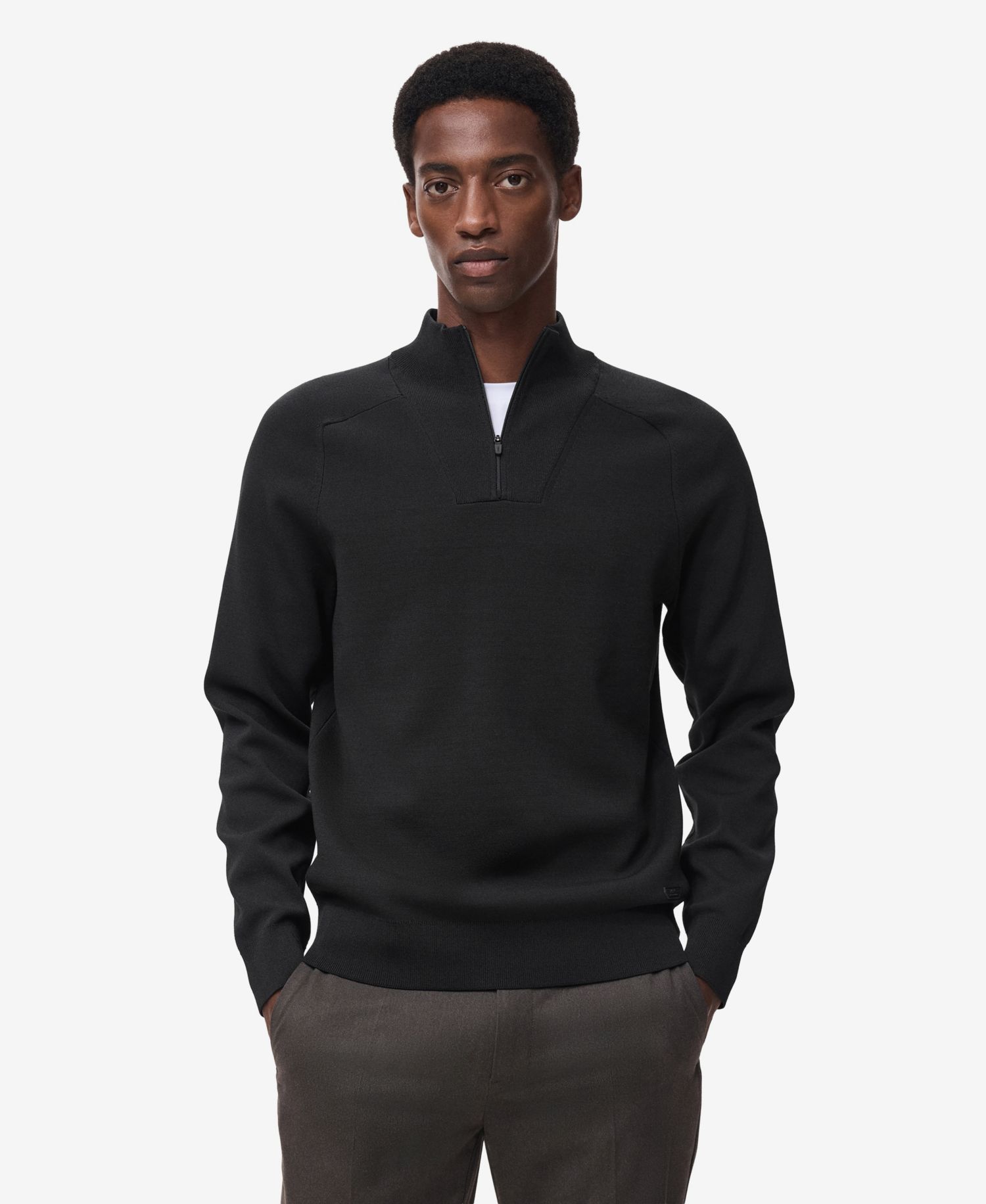 Men's Breathable Zip-Neck Sweater