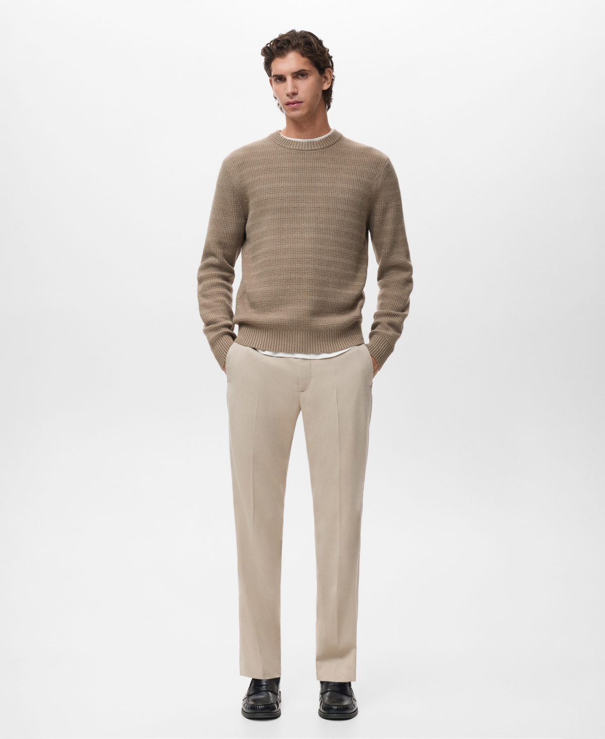 Mango Men's Structured Knitted Sweater