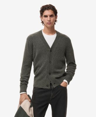 Men's Knitted Wool Blend Cardigan Sweater