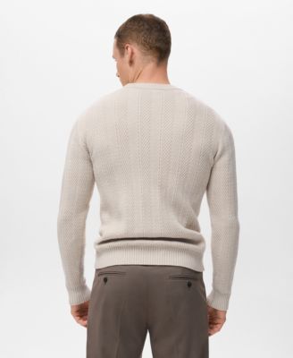 Men's Herringbone Structured Sweater