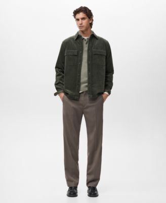 Men's Corduroy Pockets Overshirt