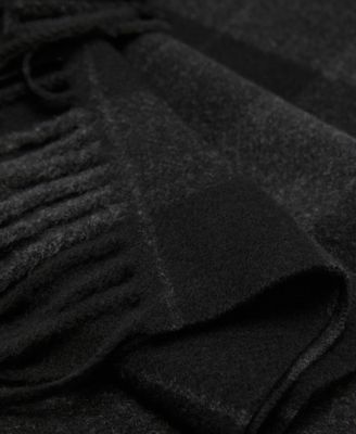 Men's Check Fringed Scarf