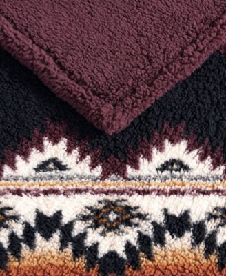 Mountain Fog Printed Sherpa Throw, 50" x 70"