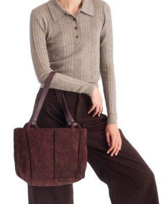 Los Feliz Leather Zipper Satchel Bag