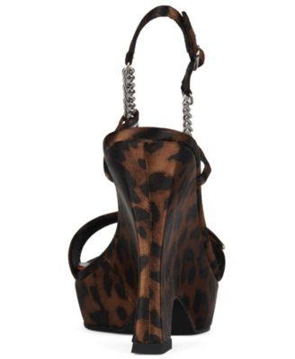 Women's Embellished Sculpted Platform Wedge Sandals