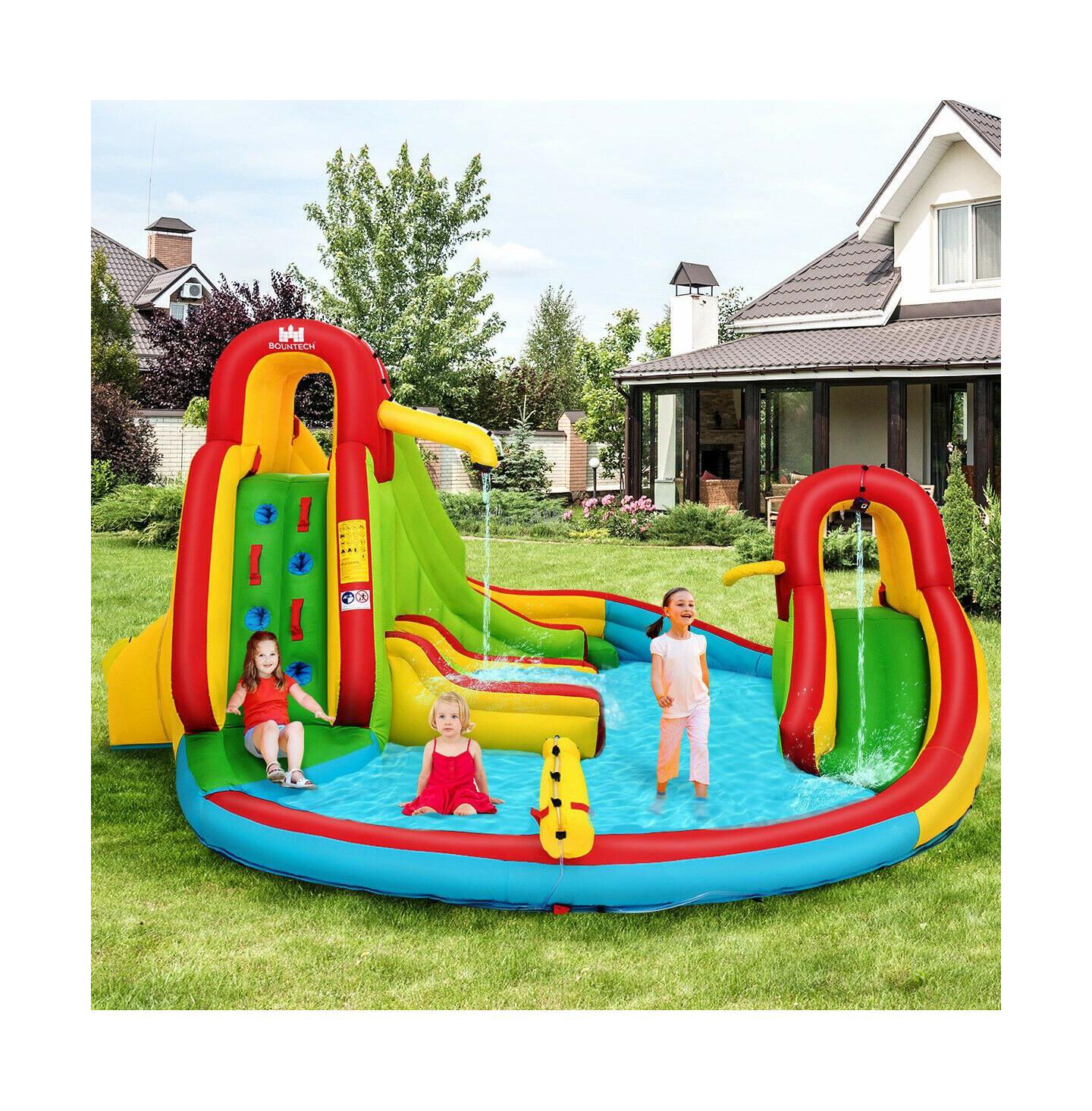 Детская игрушка INOLAIT Inflatable Water Slide Bounce House with Climbing Wall and Pool, For up to 3 Children, Ages 3+ — фото 4