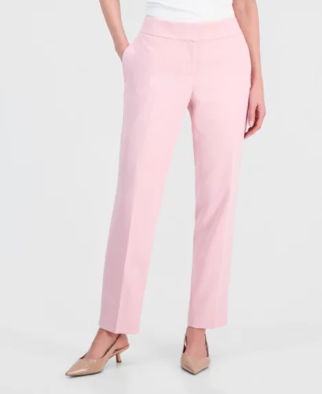 Women's Julia Stretch Crepe Mid-Rise Pants, Regular & Petite - Tutu Pink