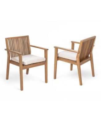 Acacia Wood Patio Dining Chairs