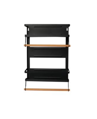 Metal Magnetic Organizer with Paper Towel Holder, White