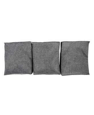 Under Bed Zippered Sweater Storage Bags with Clear Vision Panel, Set of 3, Graphite Grey