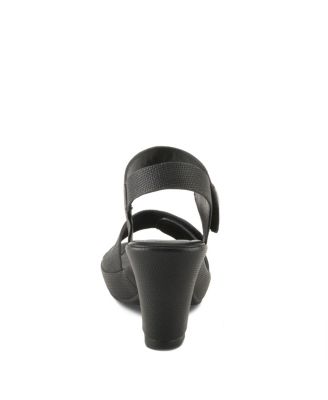 Women's DADE-WOVEN Textured Platform Sandals with Metallic Button Detail