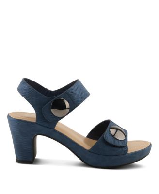 Women's DADE-WOVEN Textured Platform Sandals with Metallic Button Detail