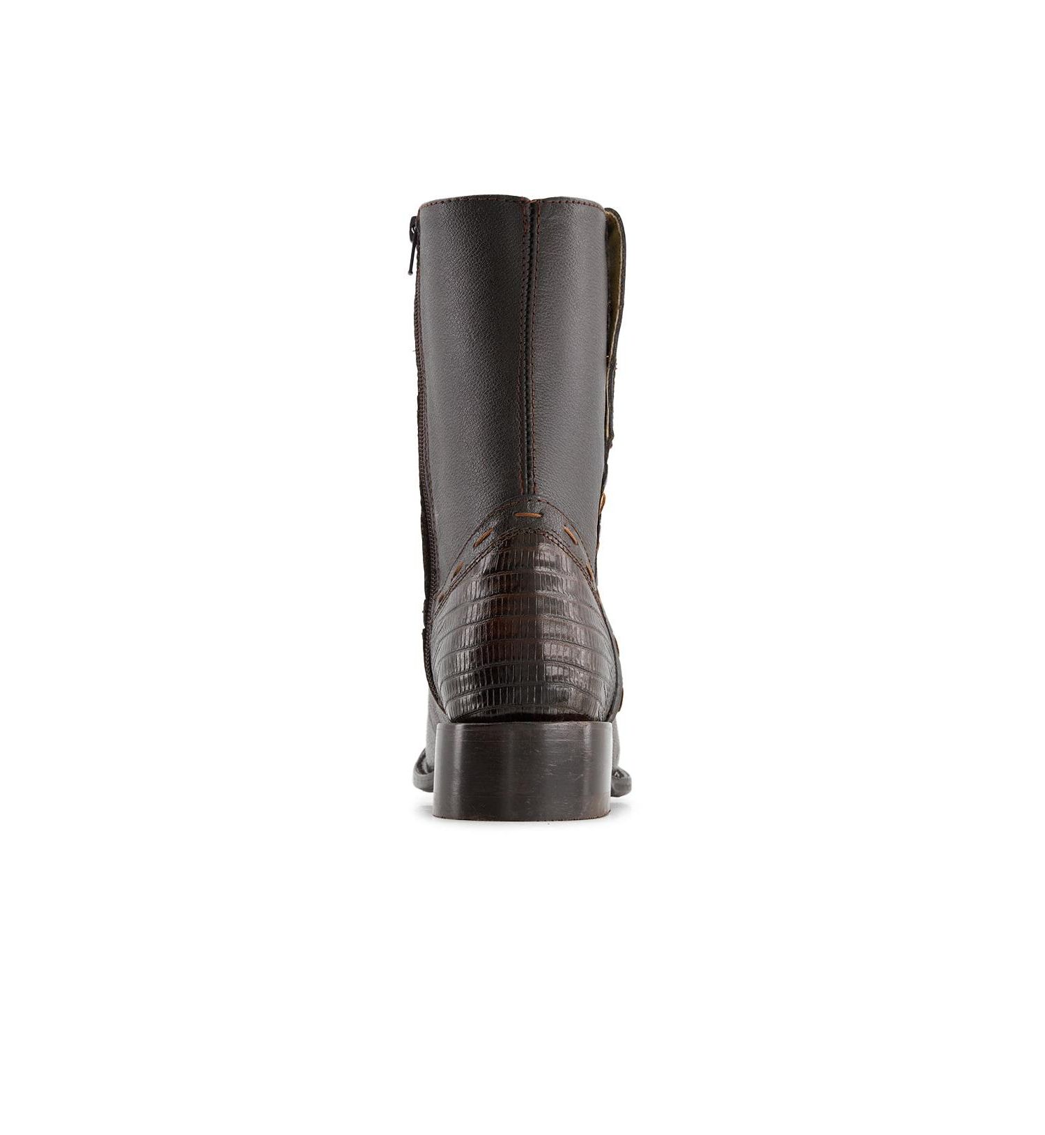 Men's Leather Cowboy Boots with Square Toe