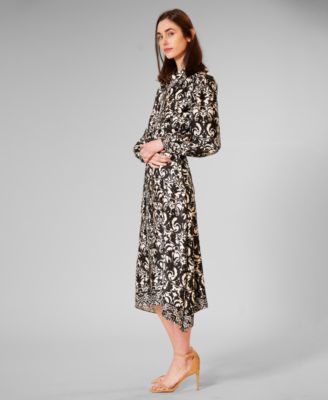 Women's Long-Sleeve Collared Dress