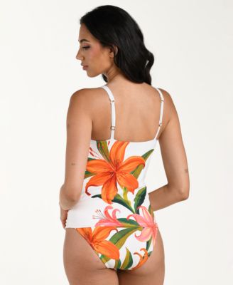 Women's Jungle Blossoms Scoop Neck Tankini