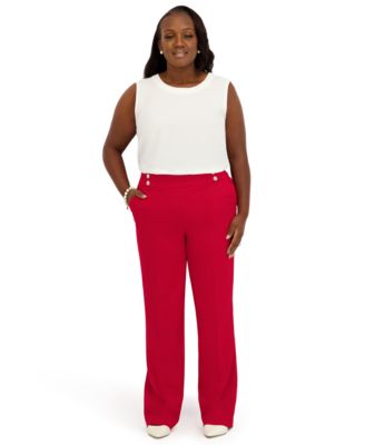 Women's Crewneck Sleeveless Top, Regular and Plus Size