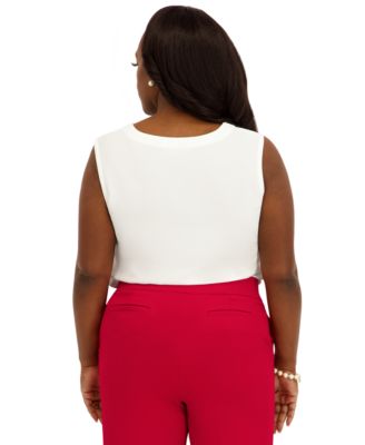 Women's Crewneck Sleeveless Top, Regular and Plus Size
