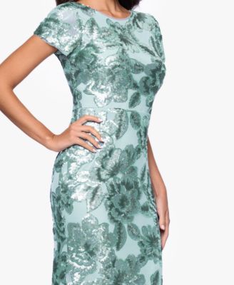Petite Printed Scoop Neck Gown