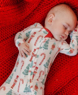 Baby Boys' and Girls' Nicholas Printed Zip-Up Footed Pajamas