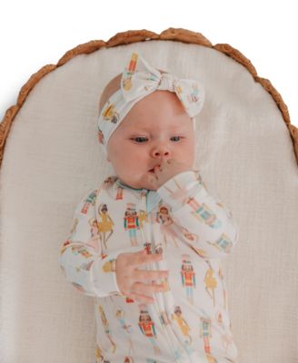 Baby Girls' Juliet Printed Zip-Up Footed Pajamas