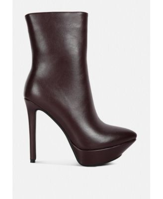 MAGNA Womens Platform Heel Ankle Boot