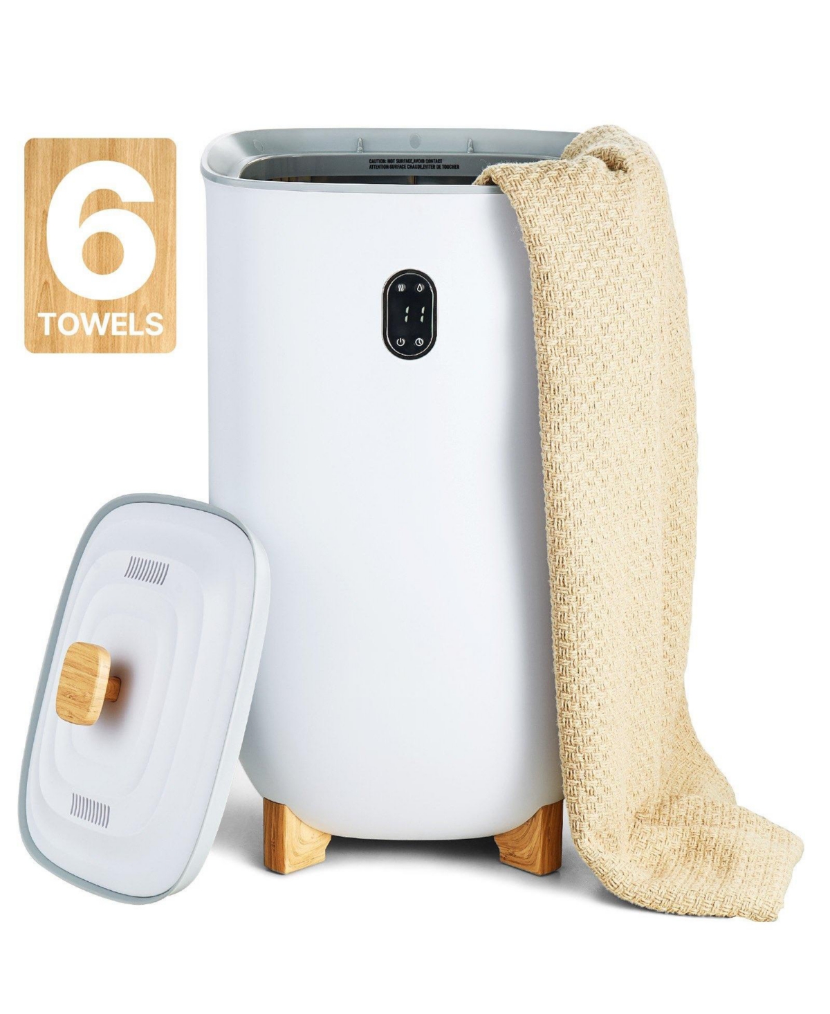 Ecooso Towel Warmer for Bathroom, 35L Large Bucket Dryer with Auto Shut-Off, Fits 6 Oversized Towels, Blankets, Clothes, and Bathrobes for Spa Use