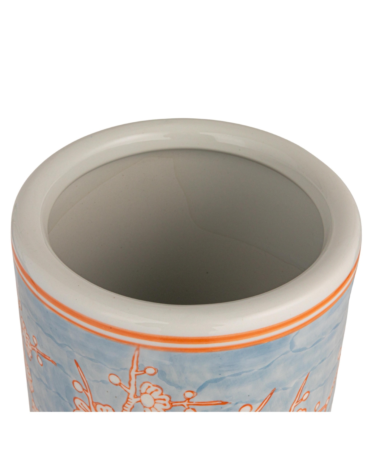 Storied Home Blue Ceramic Umbrella Stand