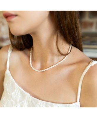 Natural Freshwater Real Seed Pearl Strand Necklace