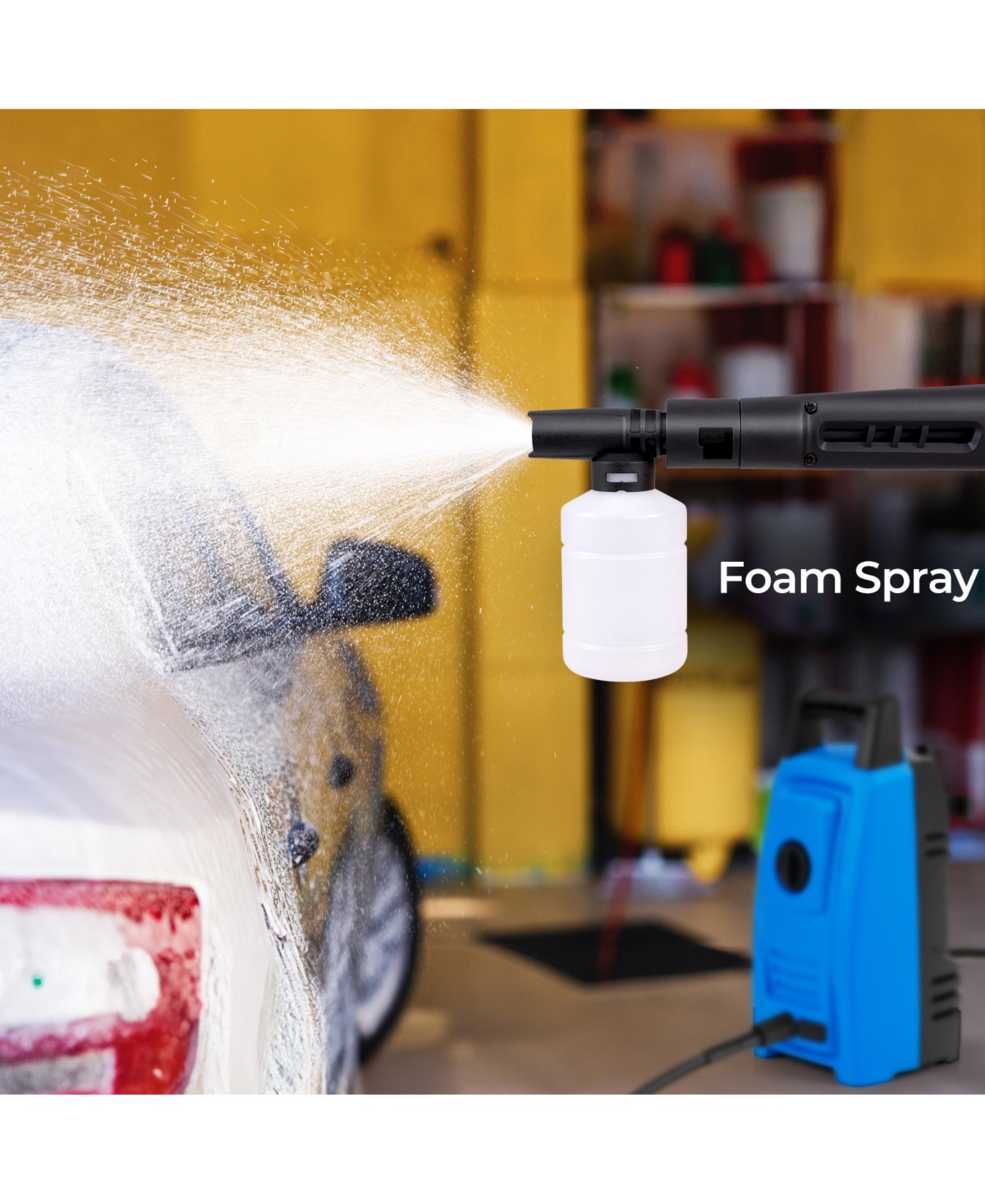 Sugift 1900 Psi 1.8 Gpm Electric Pressure Washer with 4 Quick Connect Nozzles