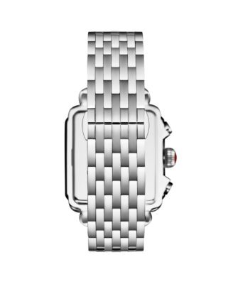 Womens 4083 Bezel Chronograph Watch with Mother of Pearl Dial and Silver Bracelet Watches